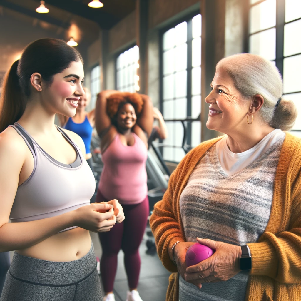 A group of women in a gym rethinking fitness for better results and stronger relationships.